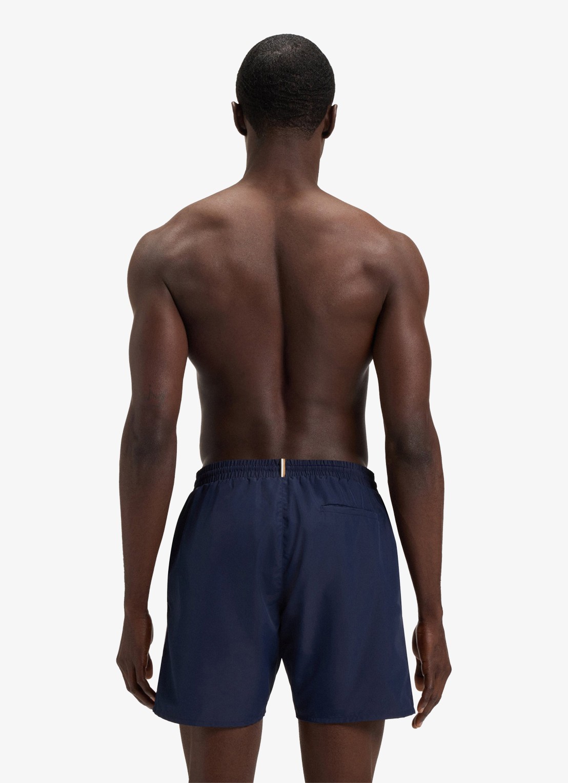 BOSS Zwemshorts met steekzakken en logo - achterkant 2 navy-413 / blauw