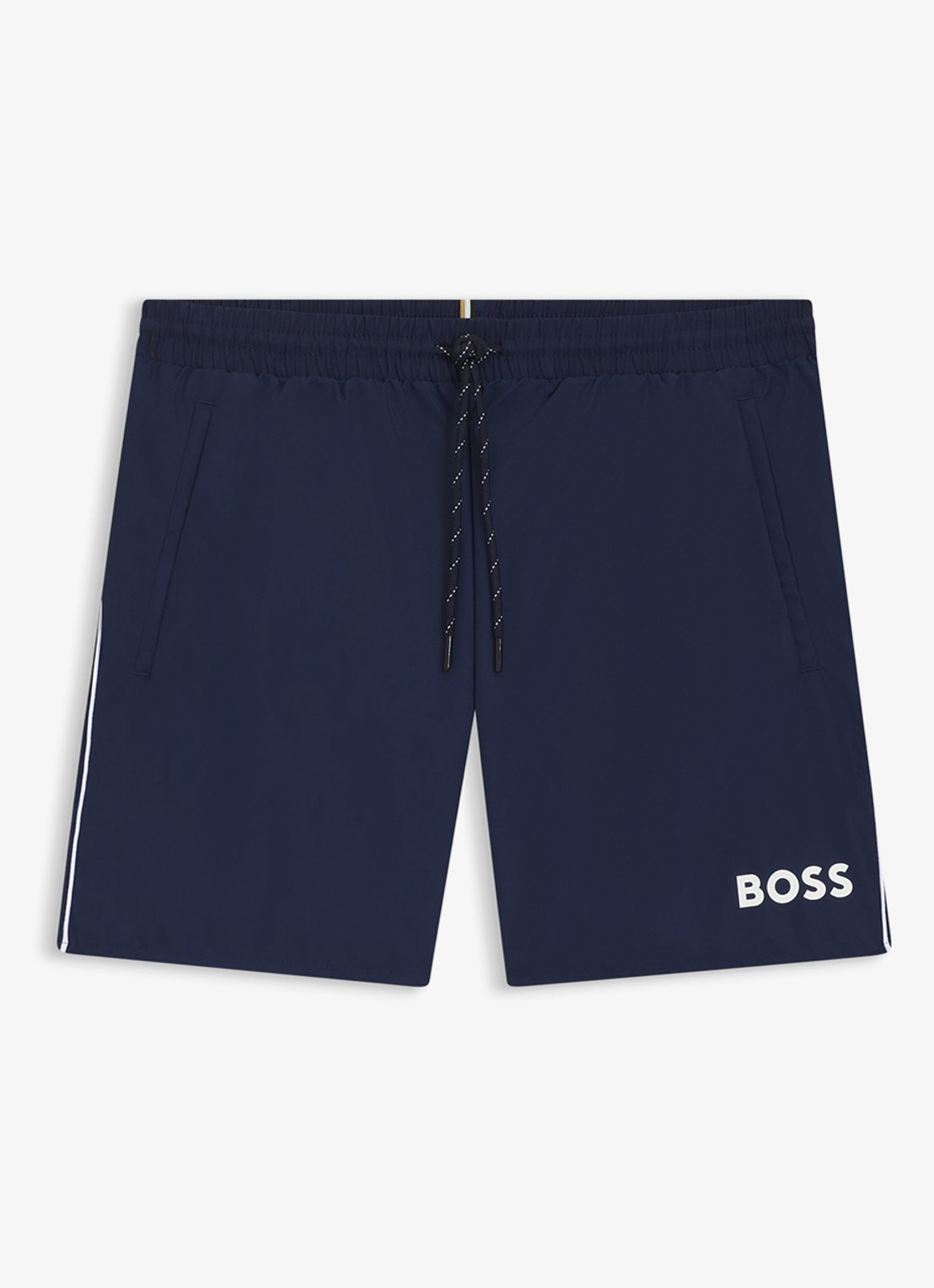 BOSS Zwemshorts met steekzakken en logo - voorkant navy-413 / blauw