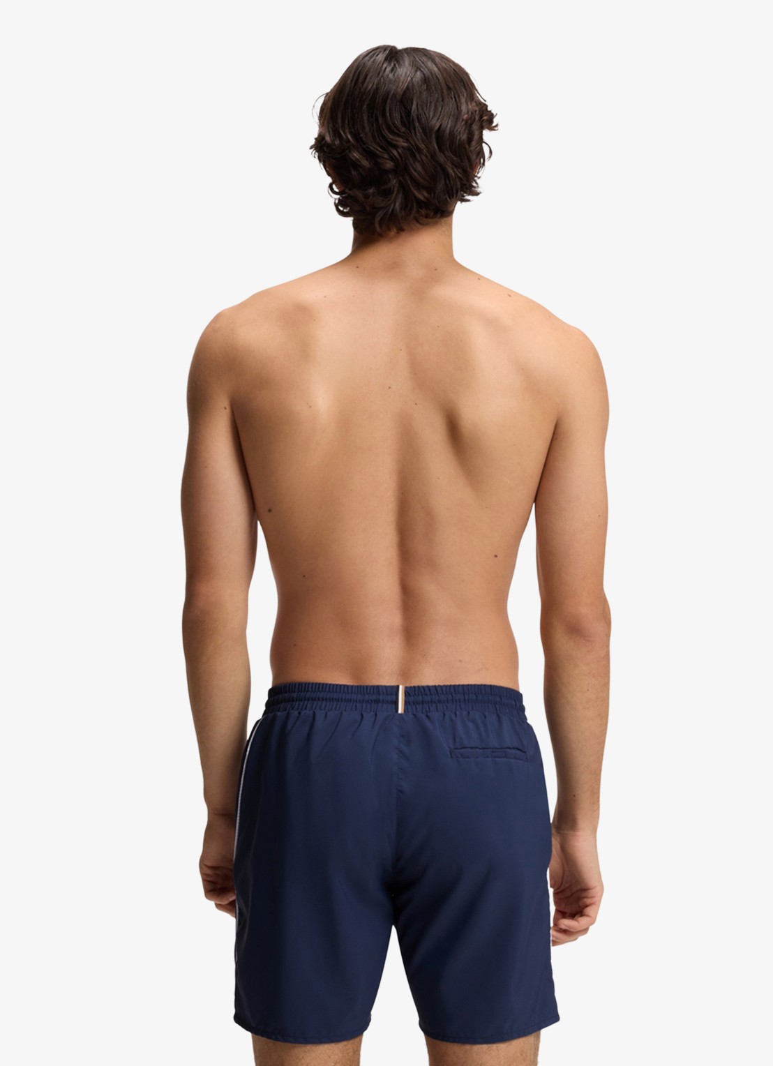 BOSS Zwemshorts met steekzakken en logo - achterkant 6 navy-413 / blauw