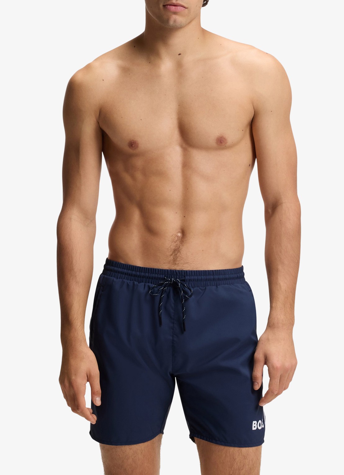 BOSS Zwemshorts met steekzakken en logo - detail 3 navy-413 / blauw