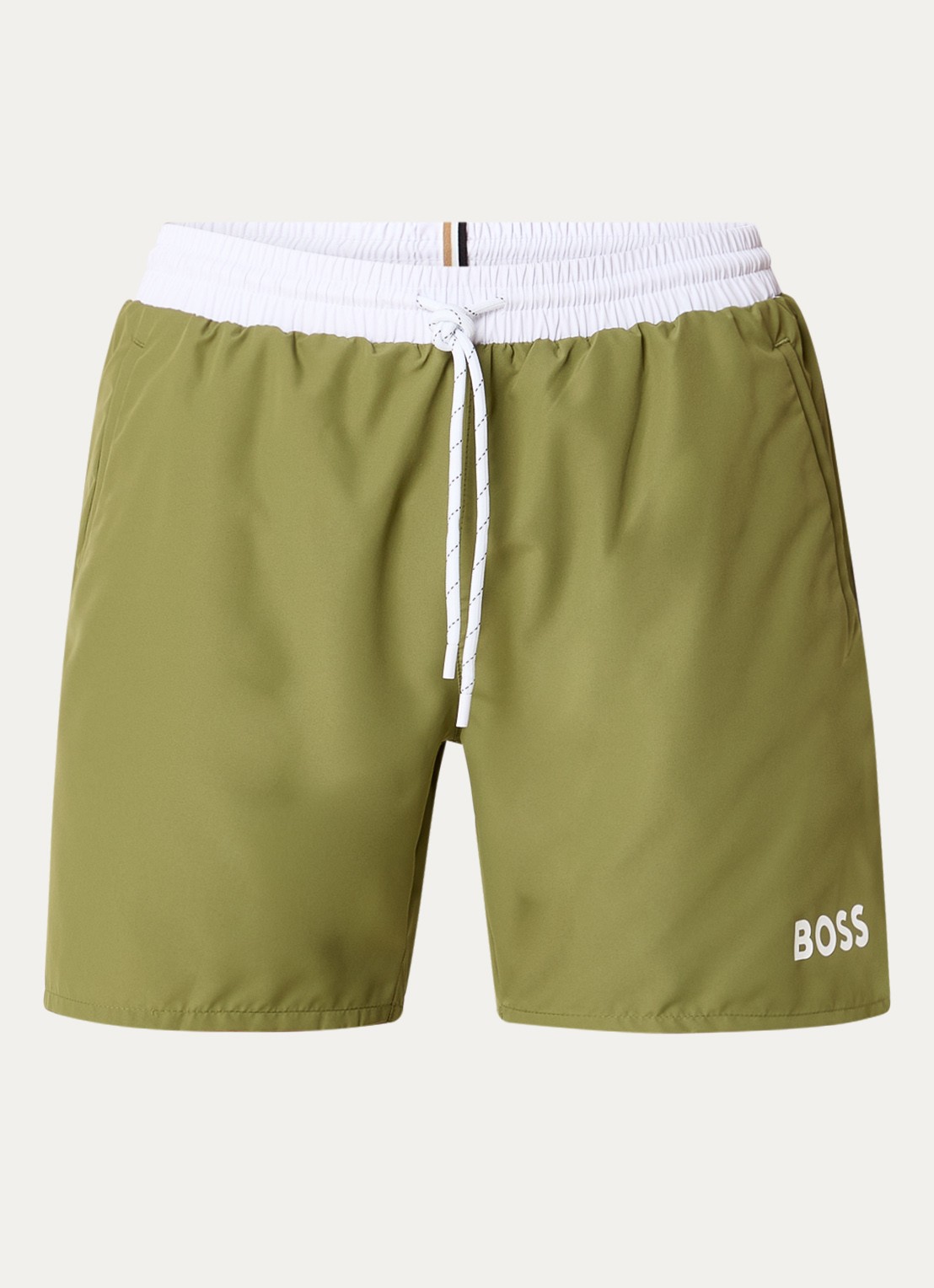 BOSS Zwemshorts met steekzakken en logo - voorkant 2 medium green-311 / groen