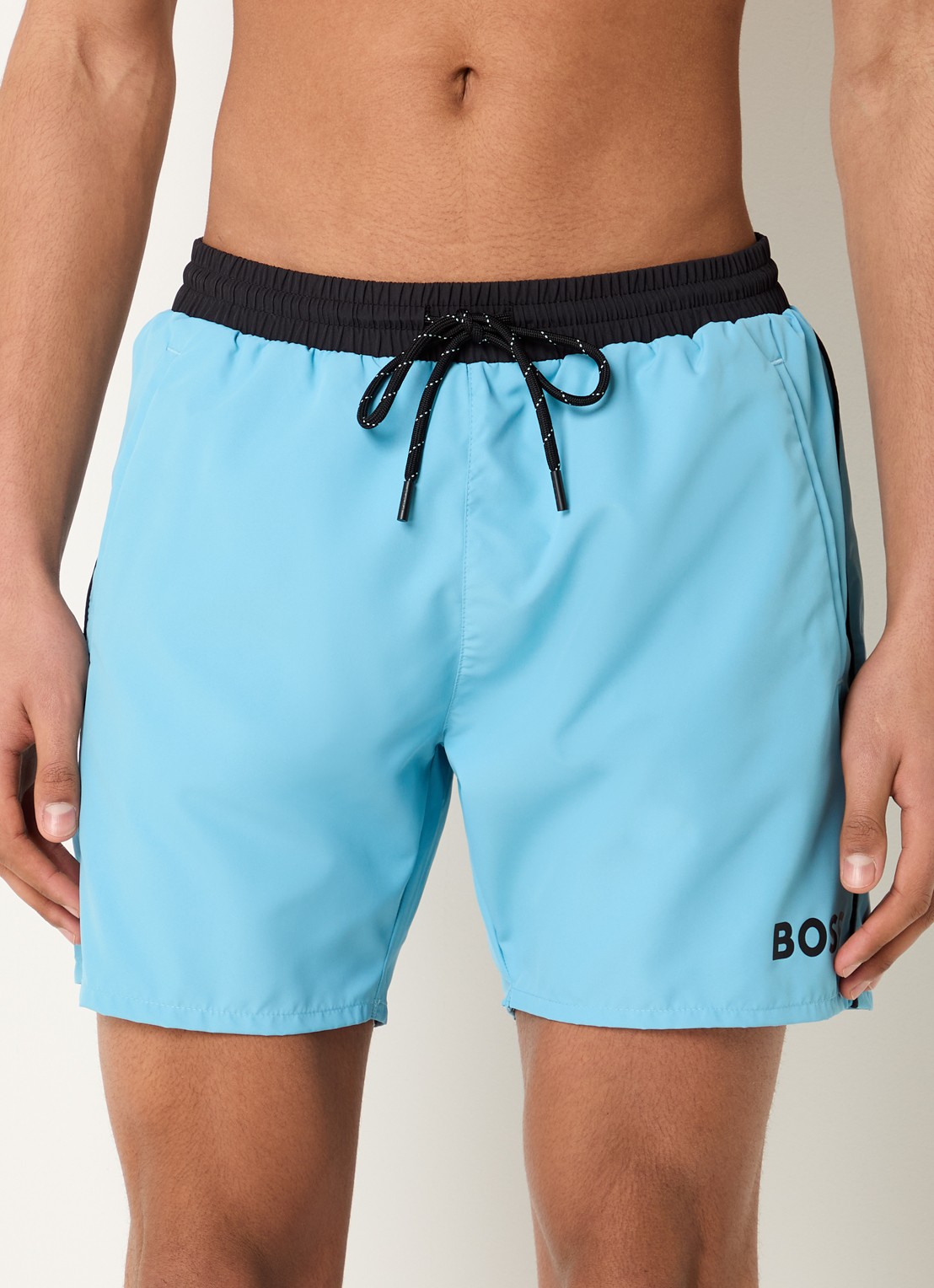 BOSS Zwemshorts met steekzakken en logo - detail 4 light/pastel blue-455 / blauw