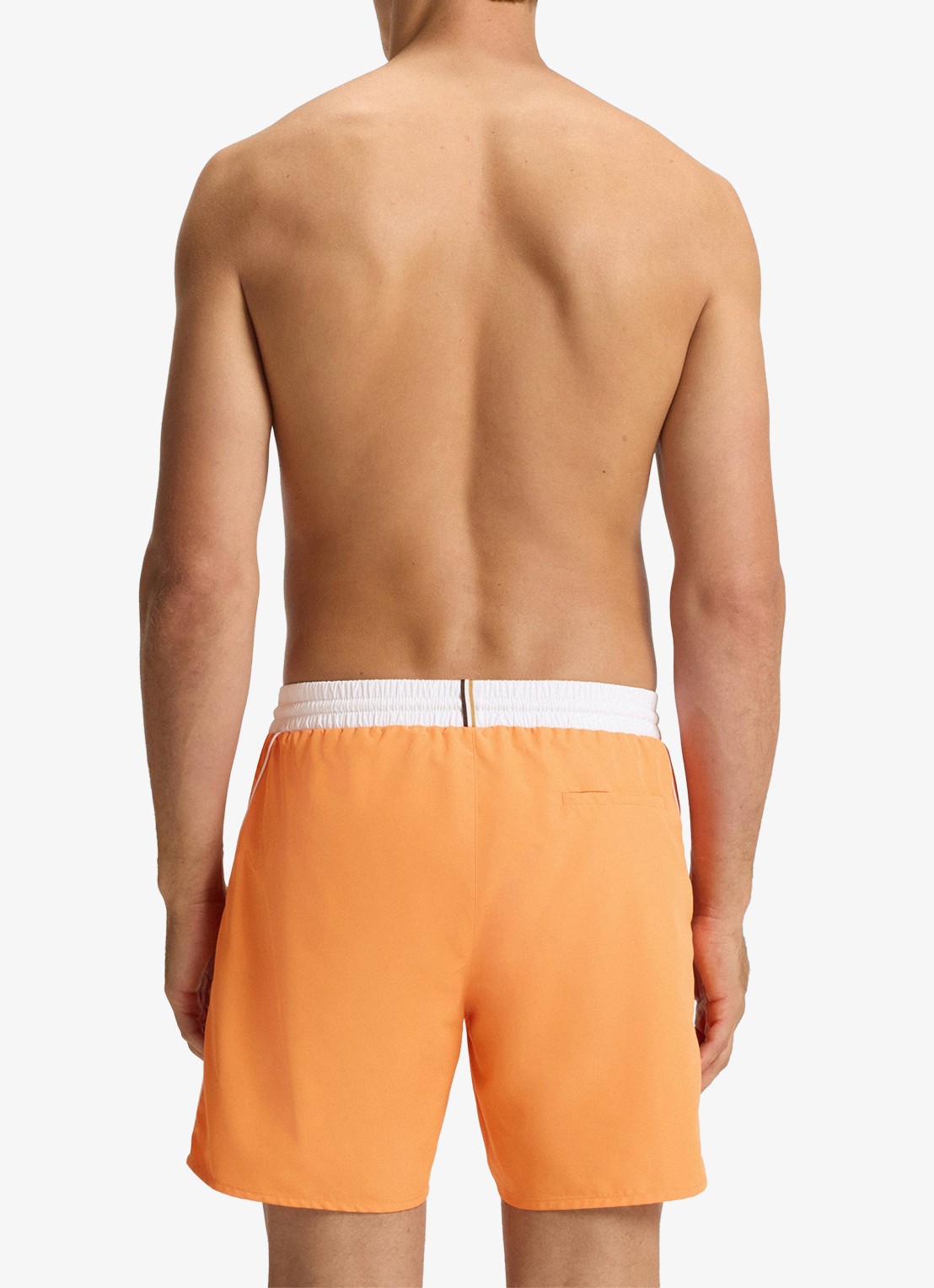 BOSS Zwemshorts met steekzakken en logo - achterkant 3 bright orange-820 / oranje