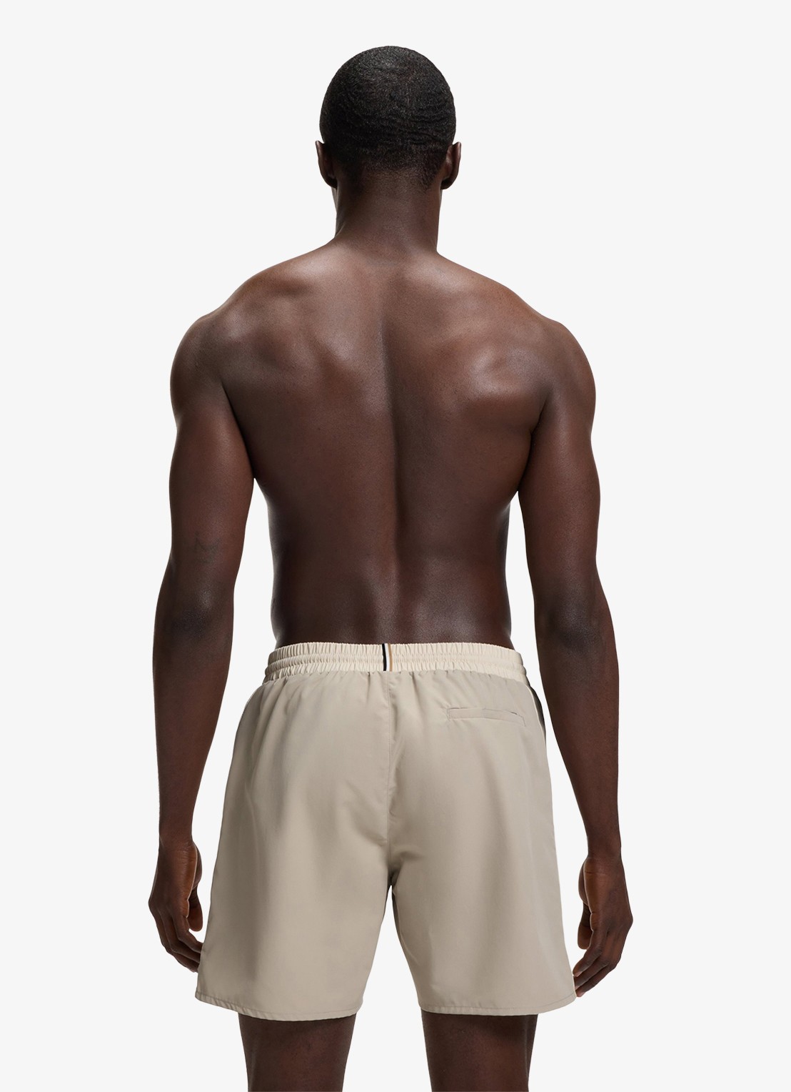 BOSS Zwemshorts met steekzakken en logo - achterkant 4 light beige-274 / beige