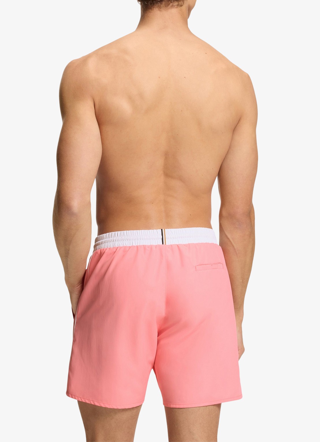 BOSS Zwemshorts met steekzakken en logo - achterkant 4 light/pastel pink-685 / roze