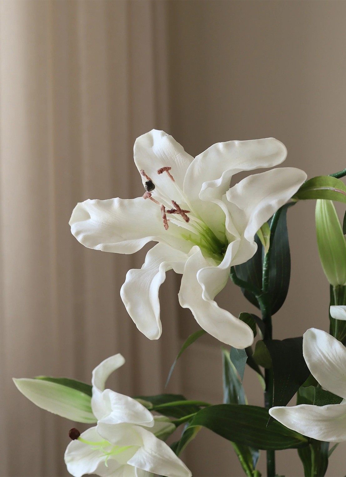 Botané Elegant Lily kunstboeket - detail 3 wit