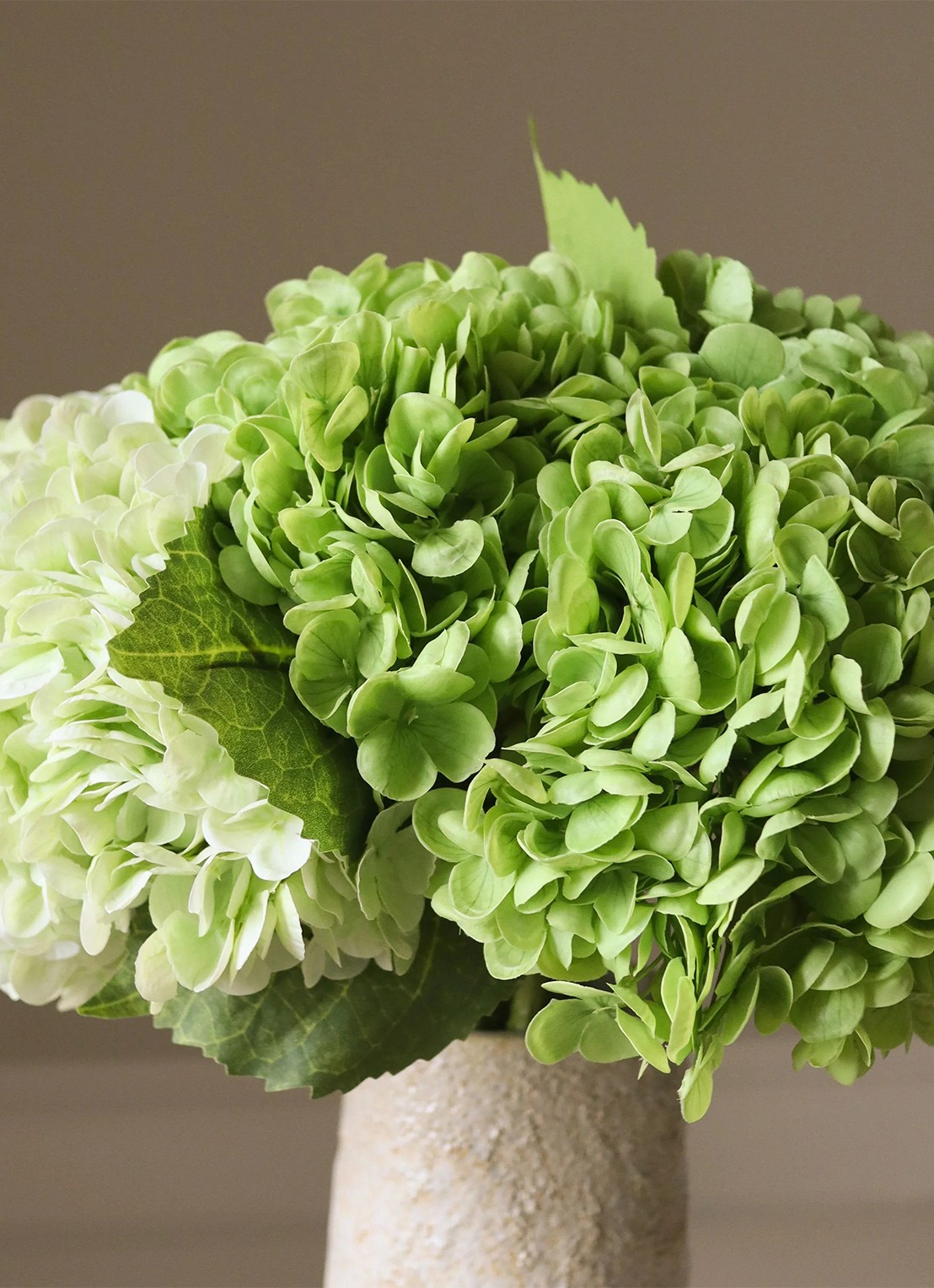 Botané Hydrangea kunstboeket - detail groen