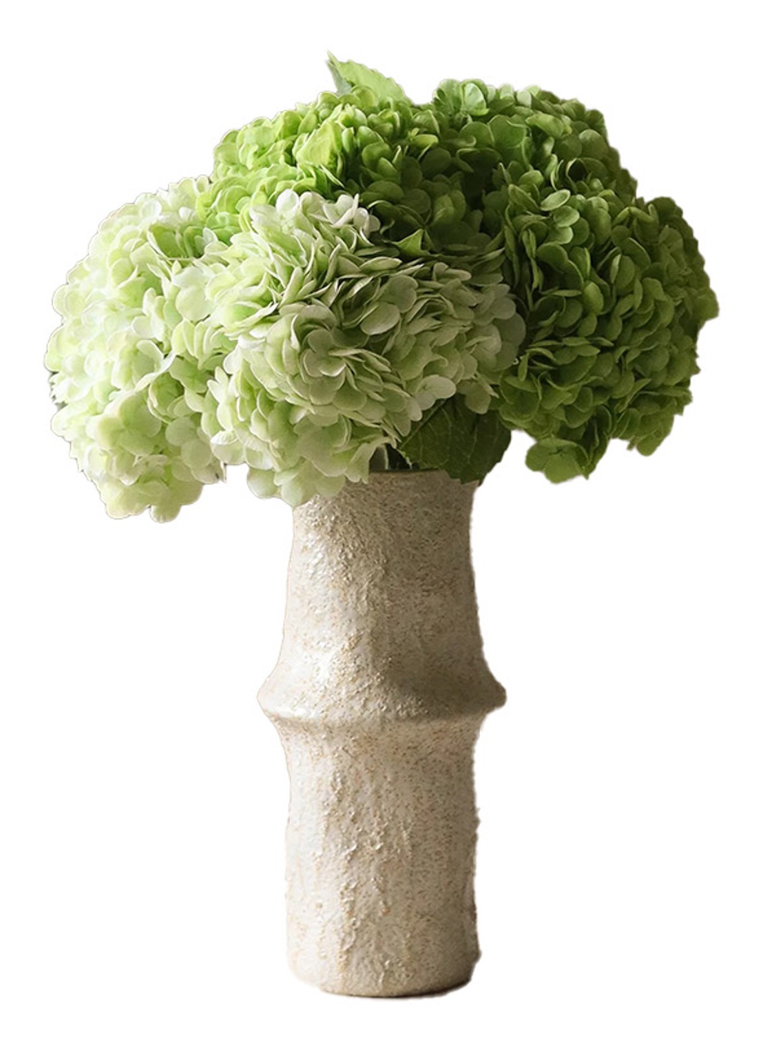 Botané Hydrangea kunstboeket - voorkant 2 groen
