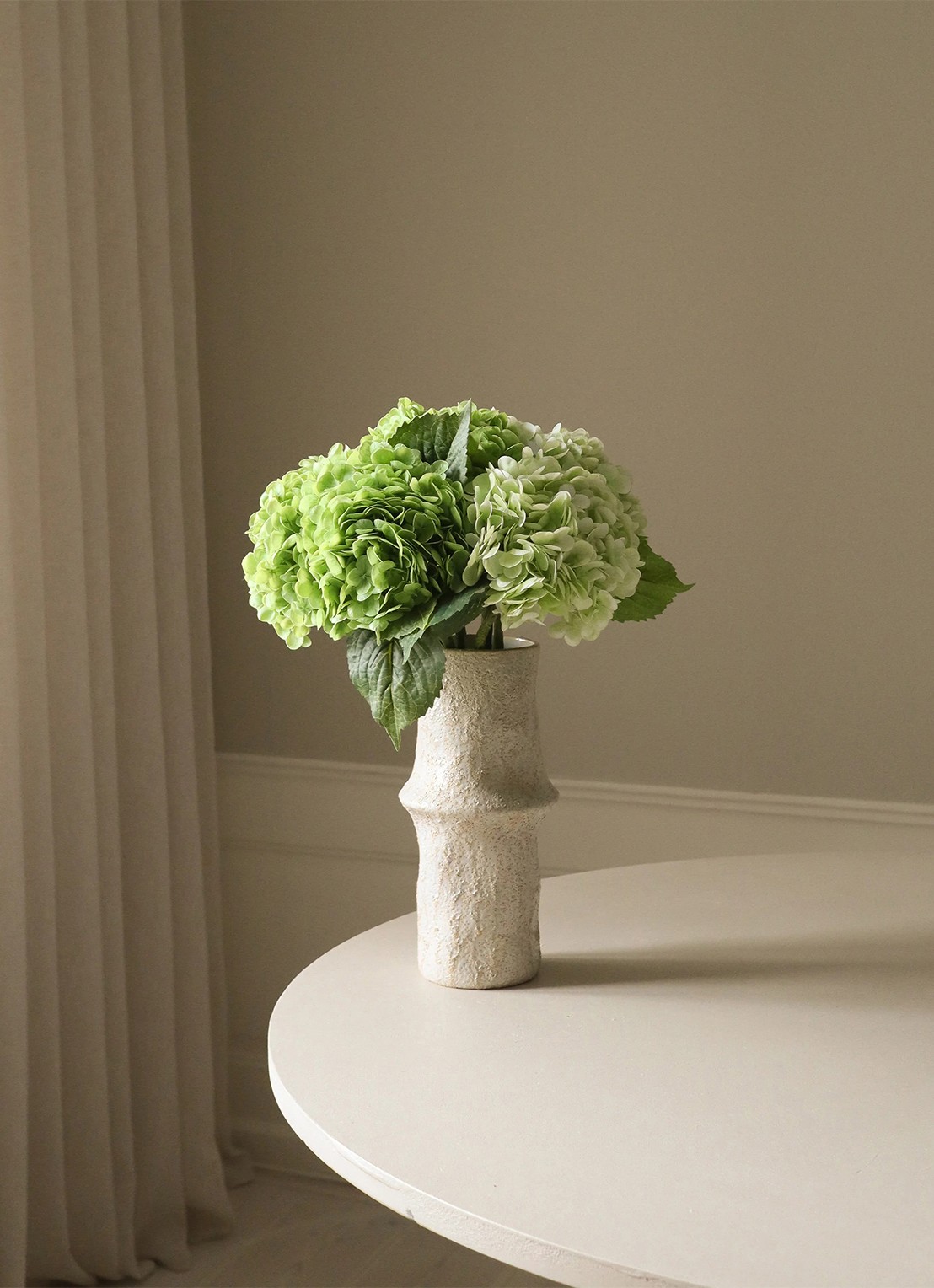 Botané Hydrangea kunstboeket - voorkant 3 groen