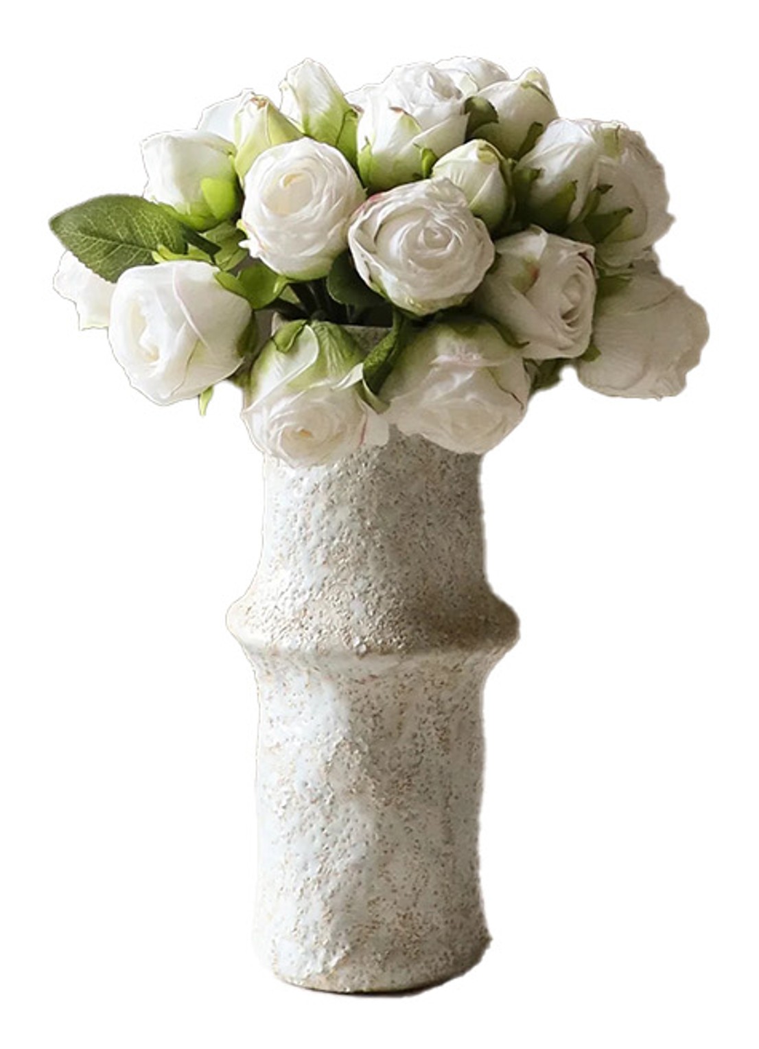Botané Mini Rose kunstboeket - voorkant wit
