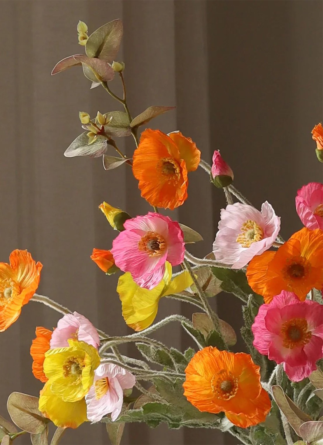 Botané Poppy Spritz kunstboeket - detail orange
