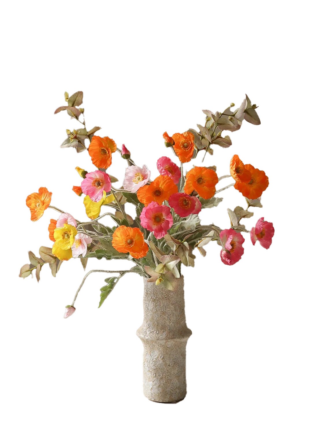 Botané Poppy Spritz kunstboeket - voorkant 2 orange