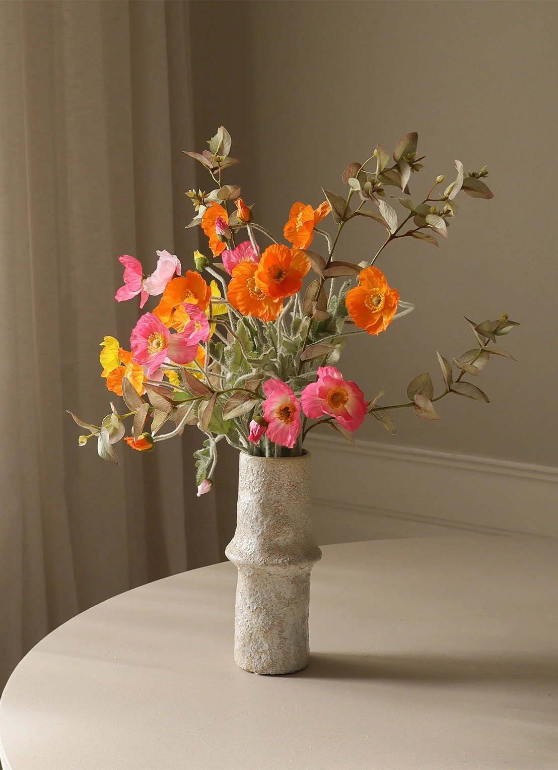 Botané Poppy Spritz kunstboeket - voorkant 3 orange
