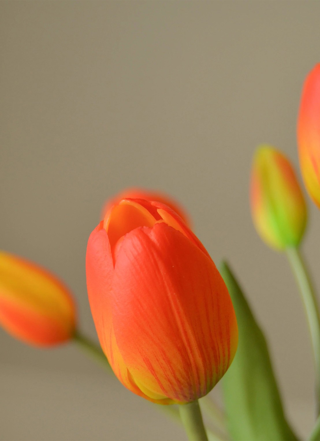 Botané Tulip kunstboeket - detail 2 orange