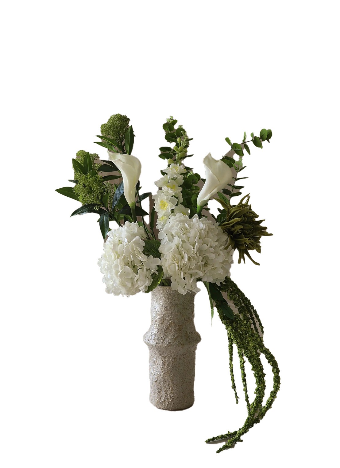 Botané Wild Forest kunstboeket - voorkant wit