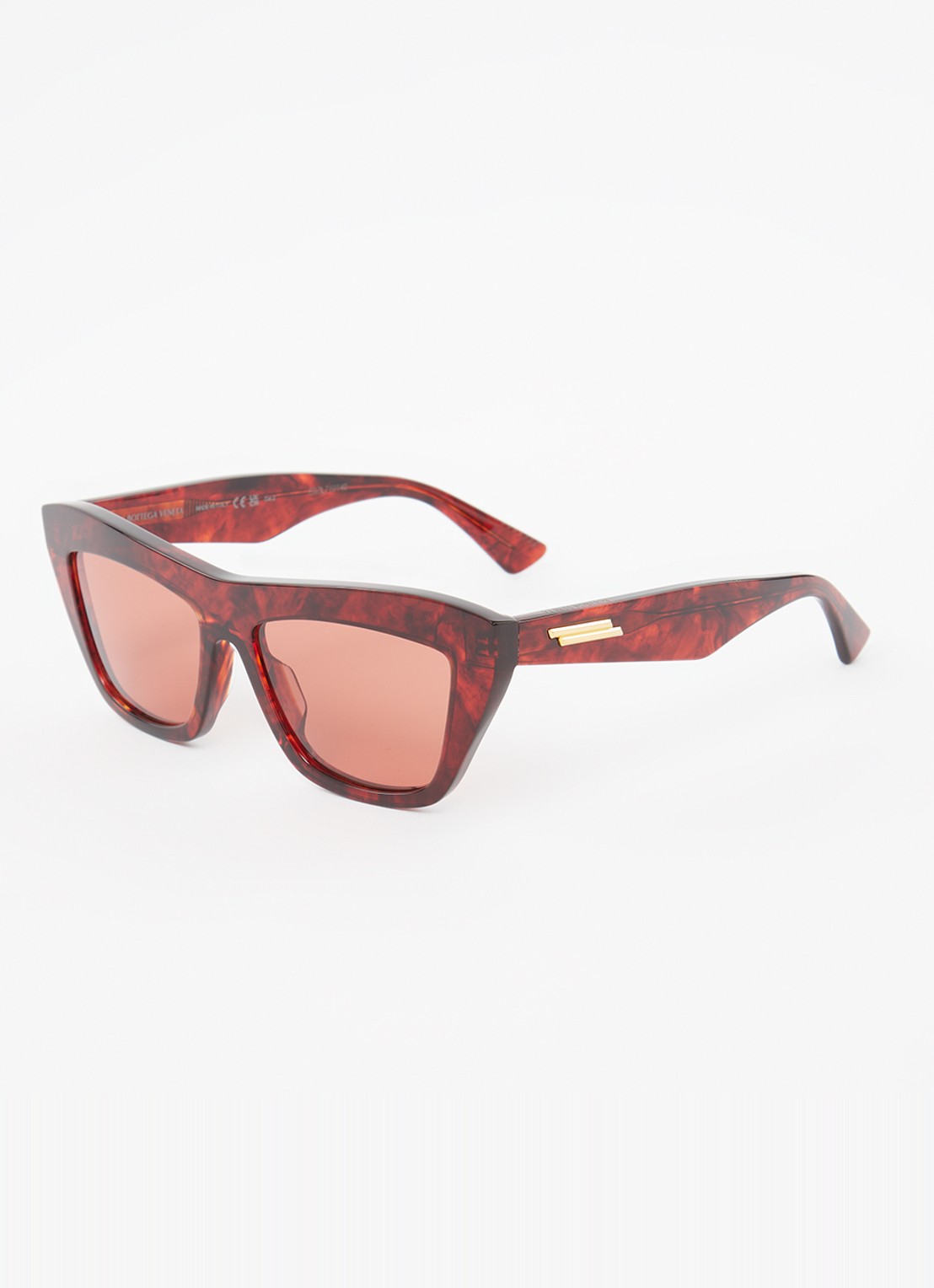 Bottega Veneta Cat Eye zonnebril BV1121S - voorkant steenrood