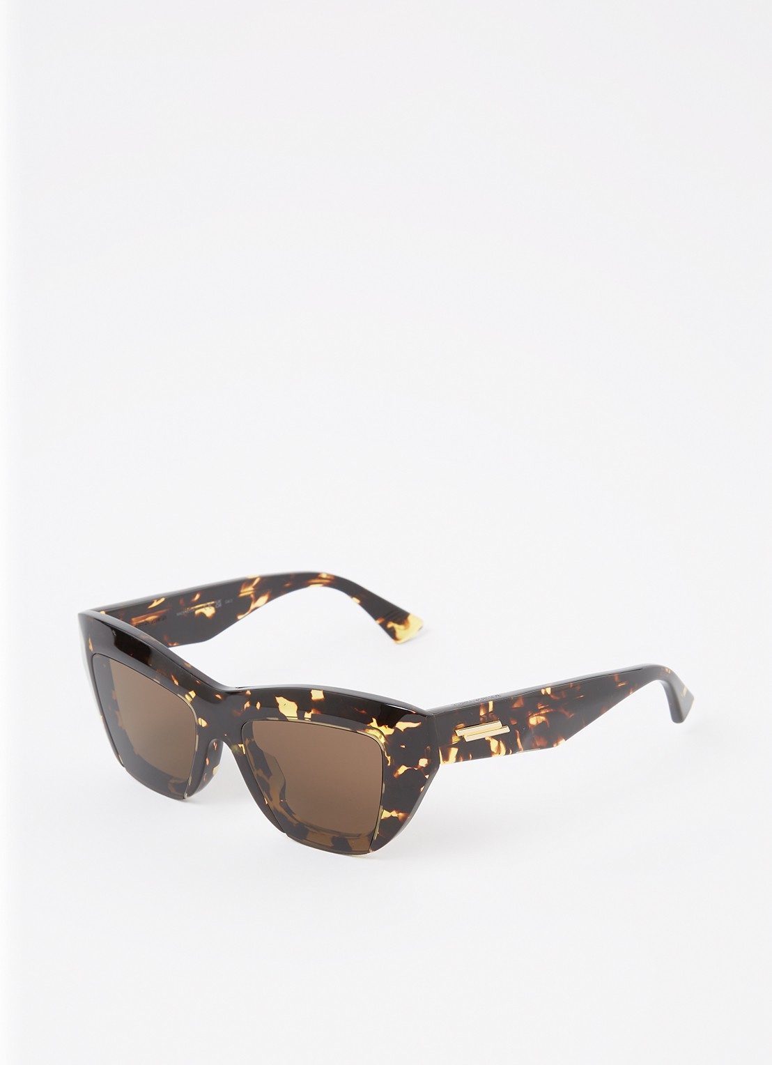 Bottega Veneta Cat Eye zonnebril BV1218S - voorkant donkerbruin