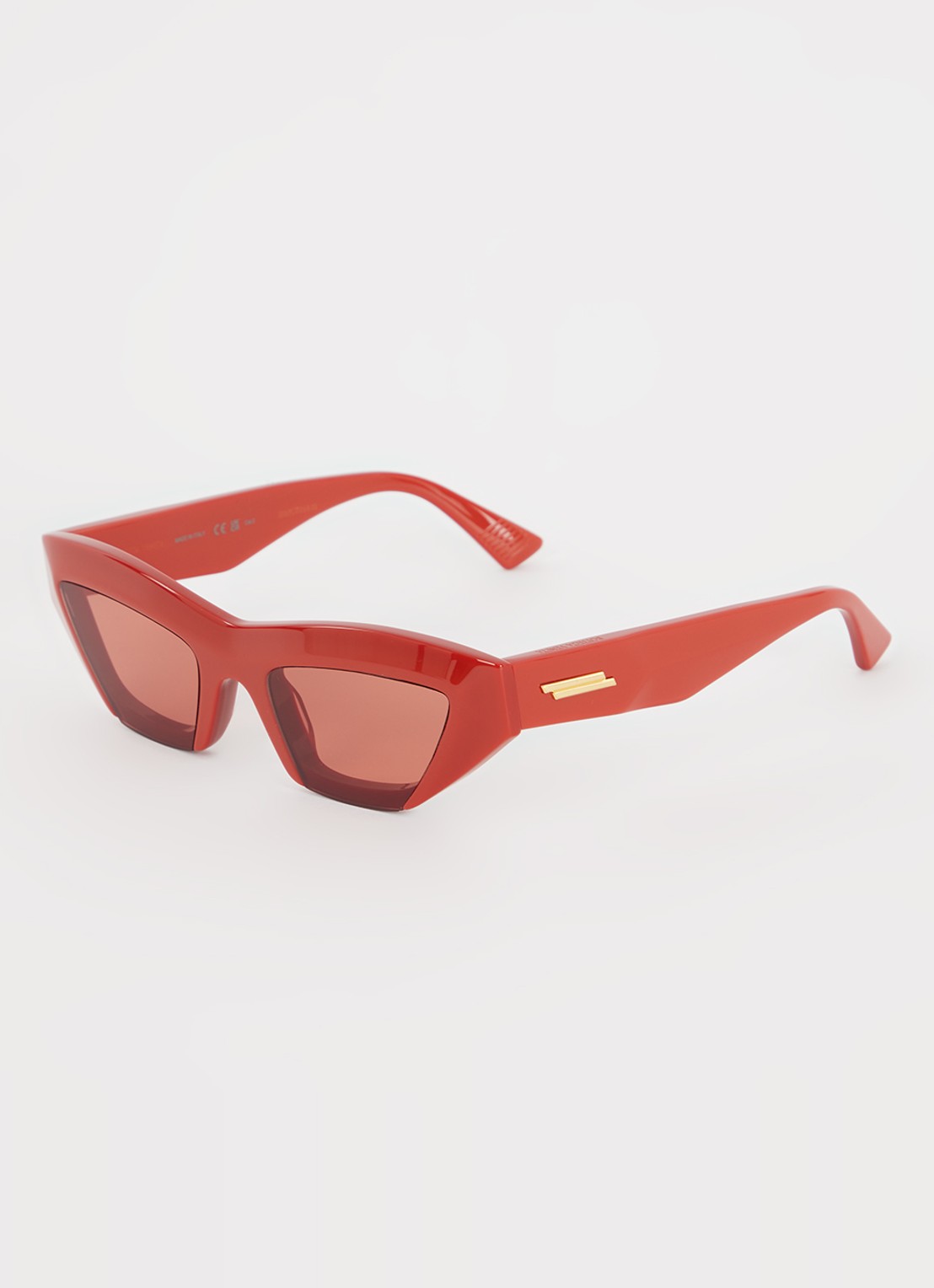 Bottega Veneta Cat Eye zonnebril BV1219S - voorkant rood