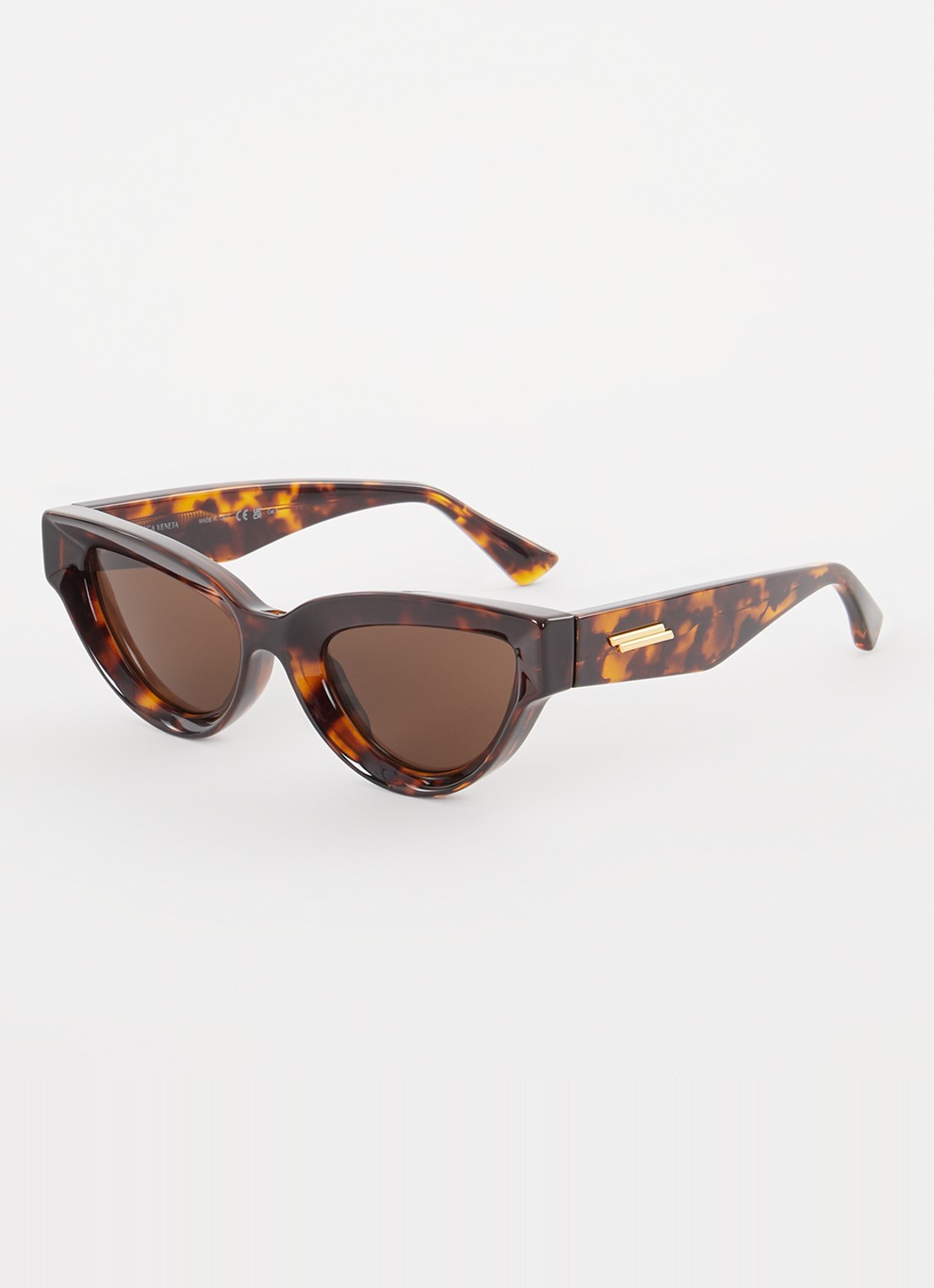 Bottega Veneta Cat Eye zonnebril BV1249S - voorkant donkerbruin