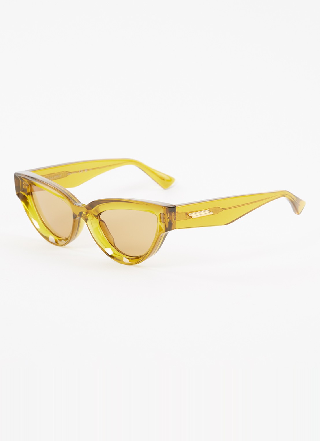 Bottega Veneta Cat Eye zonnebril BV1249S - voorkant 4 mosterd
