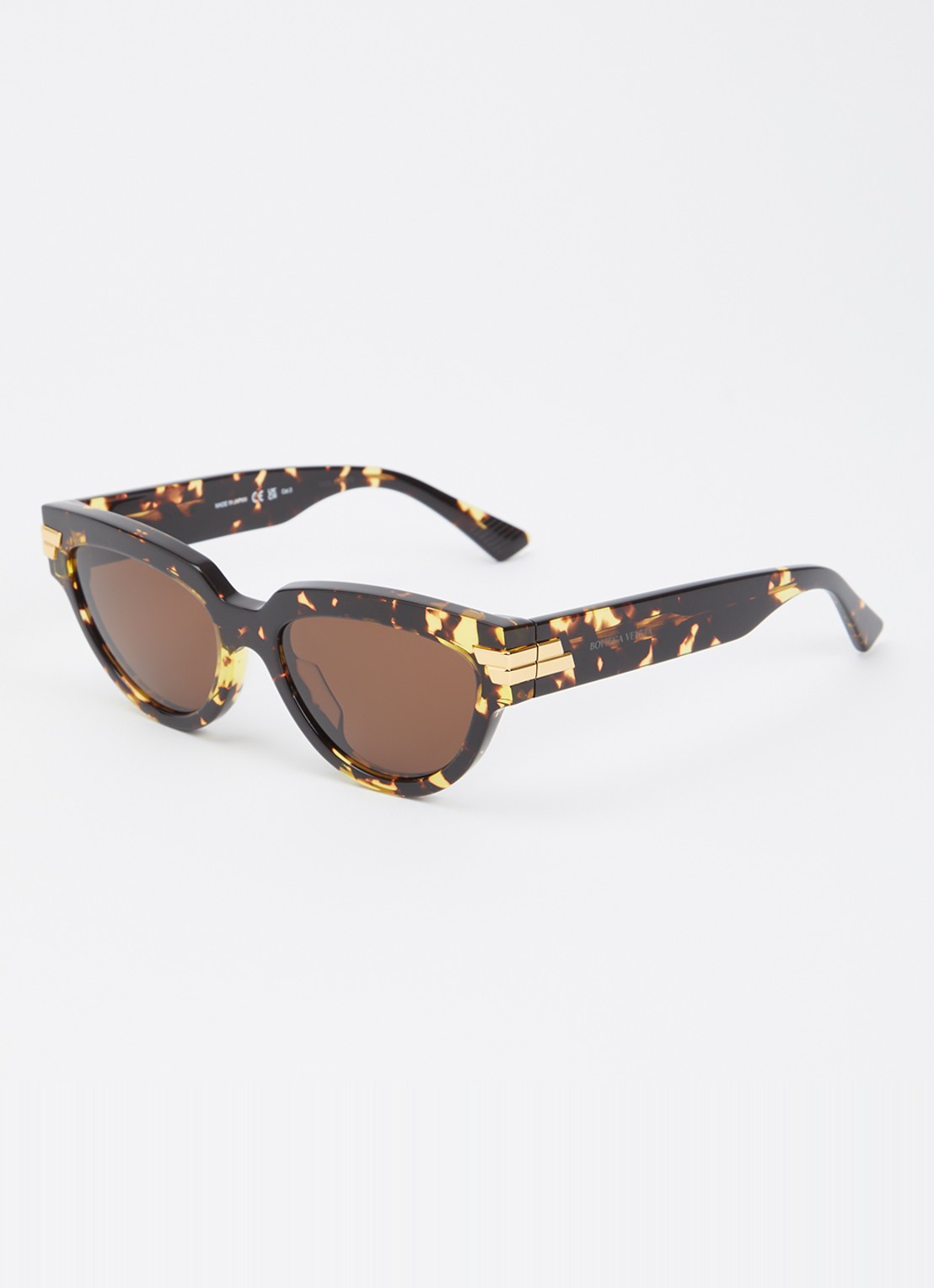 Bottega Veneta Retro zonnebril BV1035S - voorkant donkerbruin