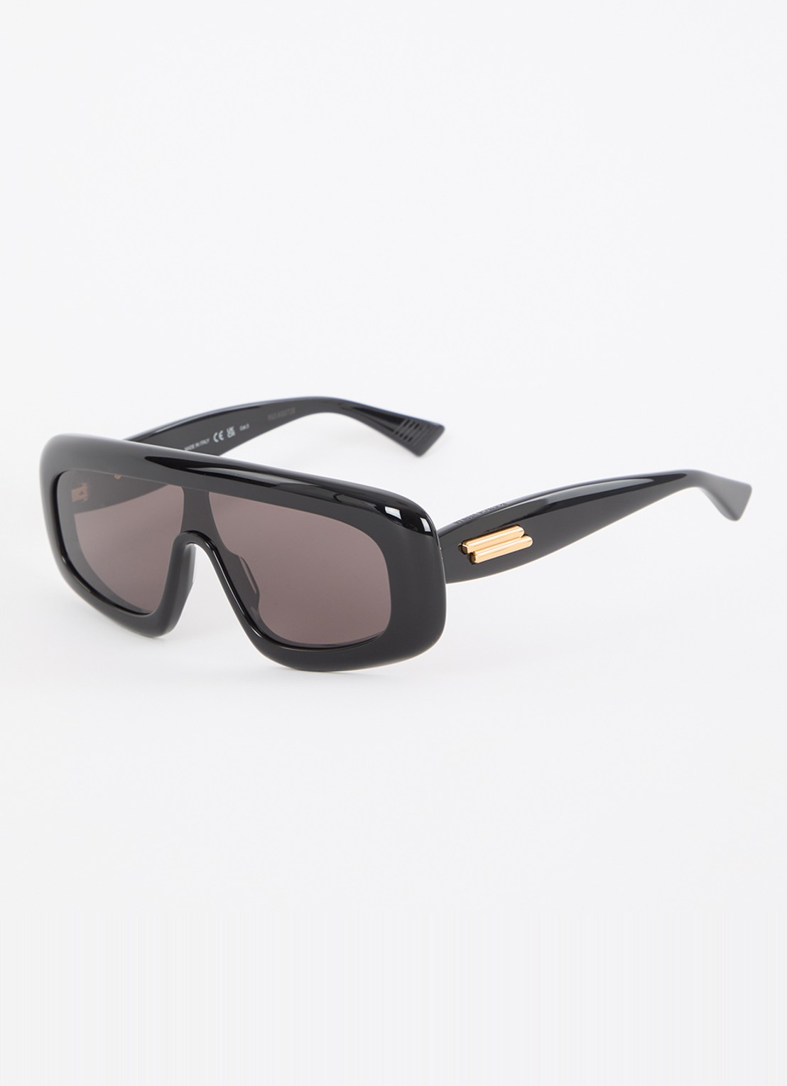 Bottega Veneta Shield zonnebril 6J000441  - voorkant zwart