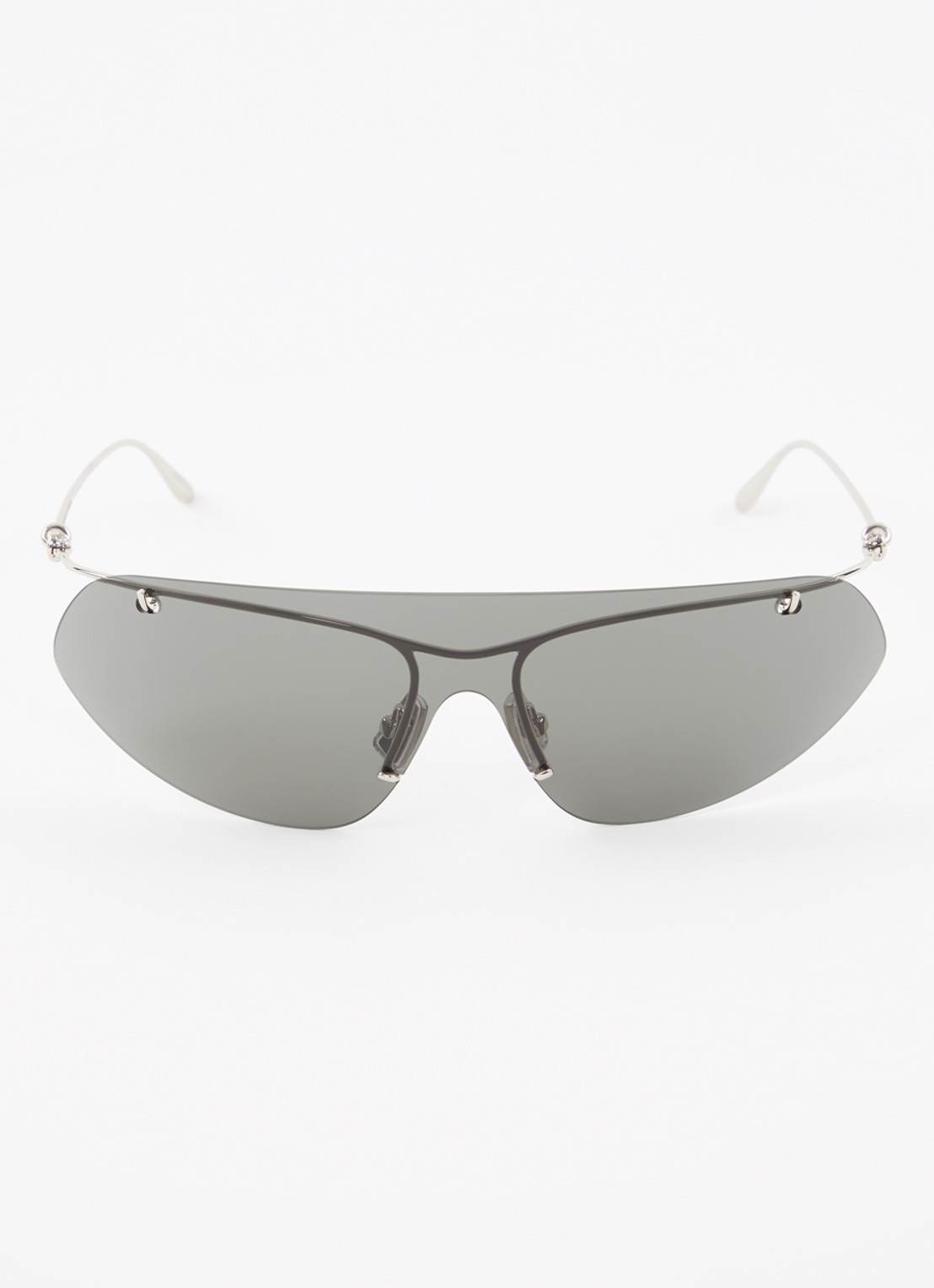 Bottega Veneta Shield zonnebril BV1272S - detail zilver