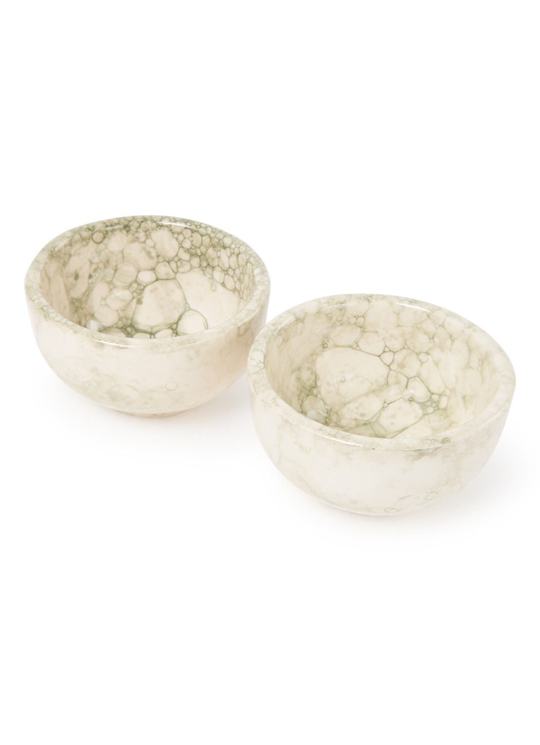 Bowls and Dishes Espuma dipschaal 7 cm set van 2 - voorkant bronsgroen