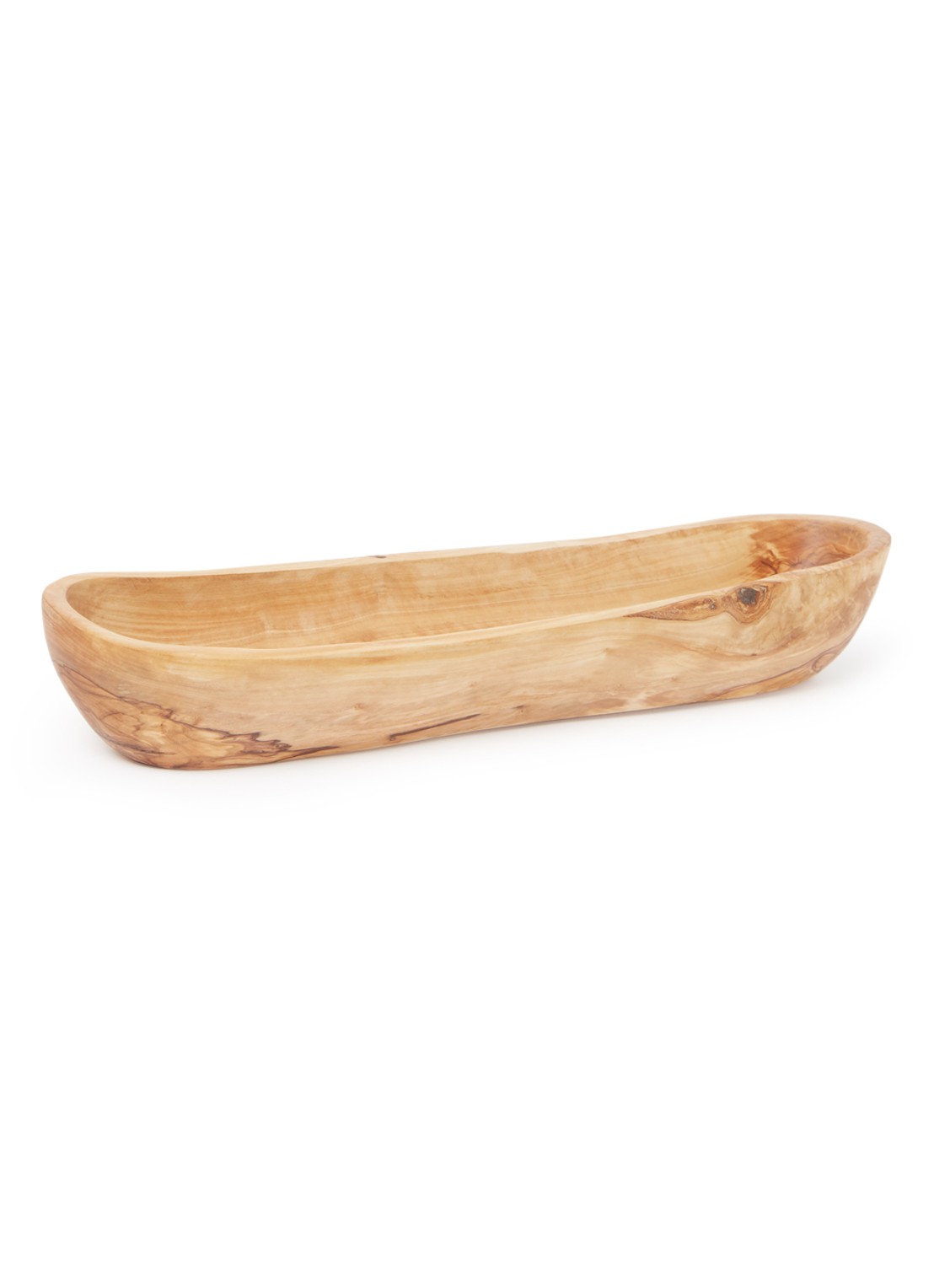 Bowls and Dishes Pure Olive wood broodmand 40 x 6 cm - voorkant lichtbruin