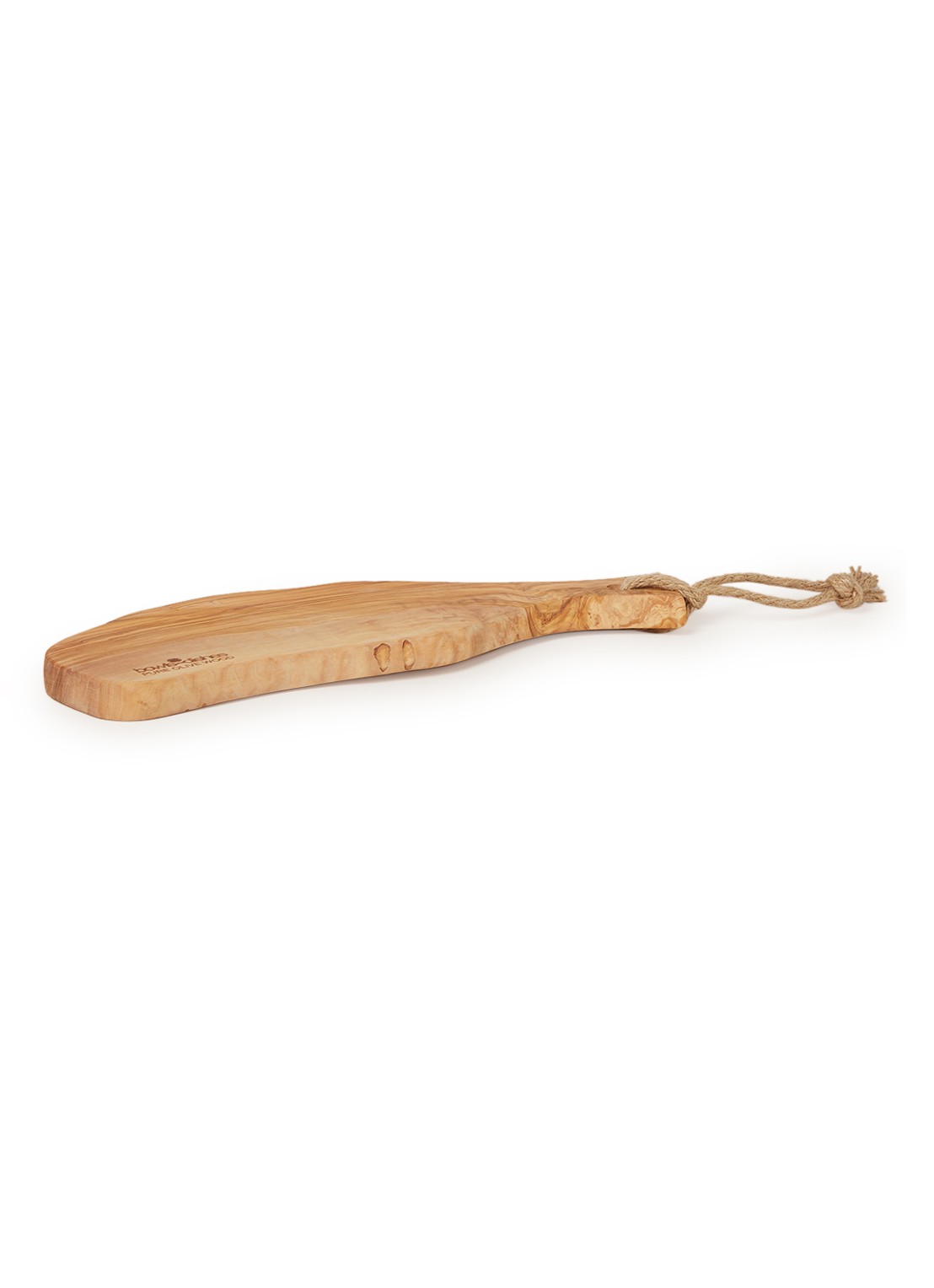Bowls and Dishes Serveerplank van olijfhout met handvat 40 cm  - voorkant bruin