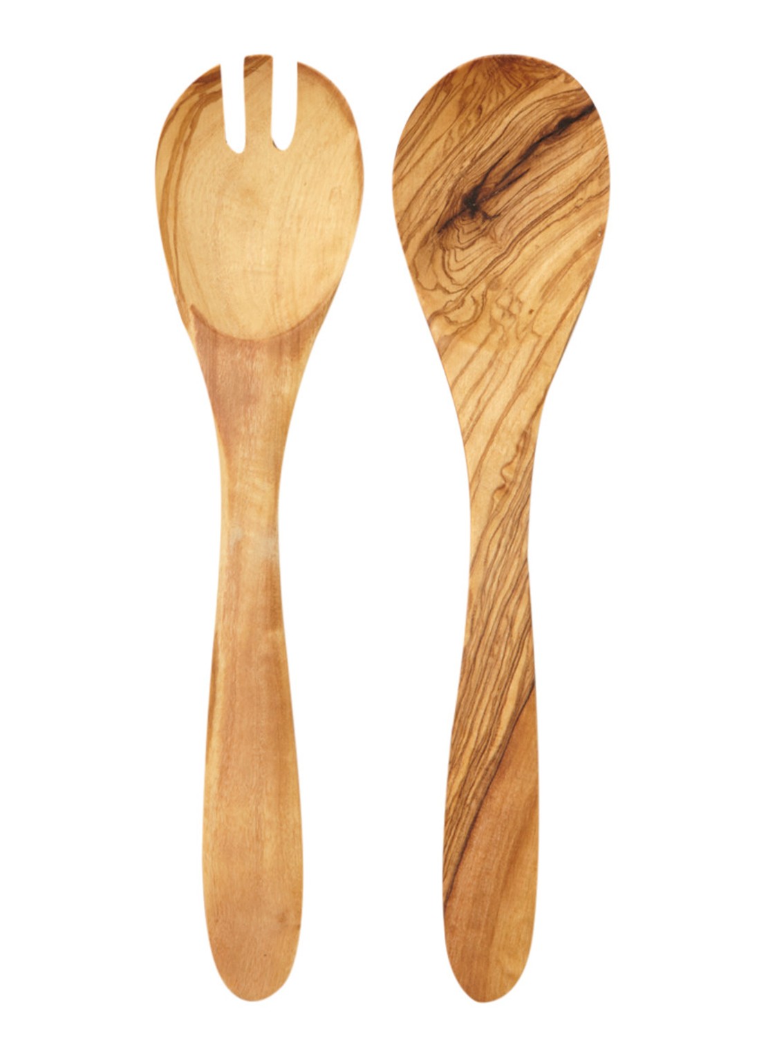 Bowls and Dishes Slacouvert van olijfhout 25 cm 2-delig - voorkant undefined