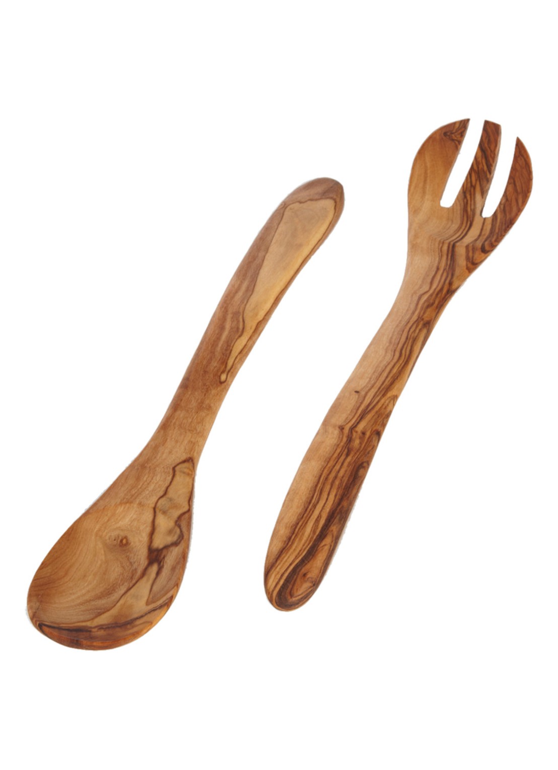 Bowls and Dishes Slacouvert van olijfhout 30 cm 2-delig - voorkant bruin
