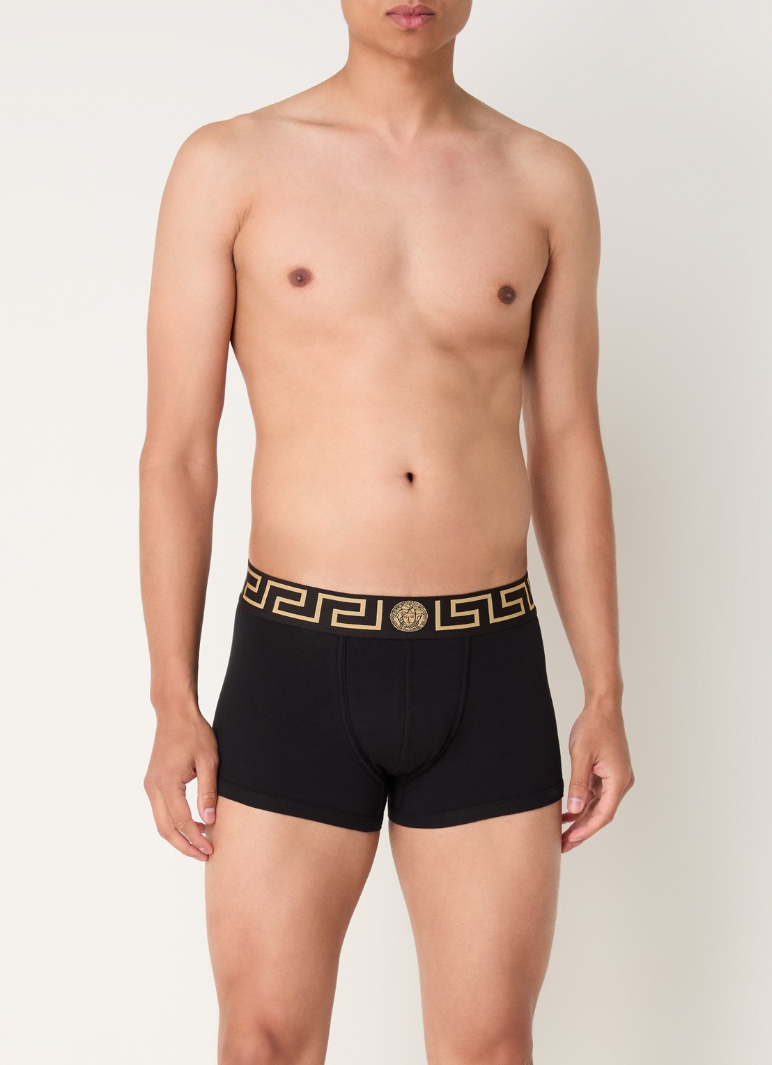 Boxershort met logoband - voorkant 2 zwart
