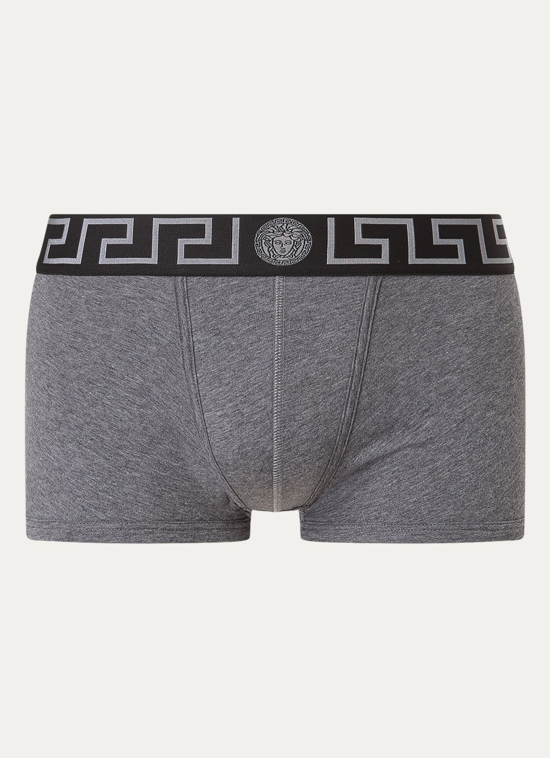 Boxershort met logoband - voorkant middengrijs
