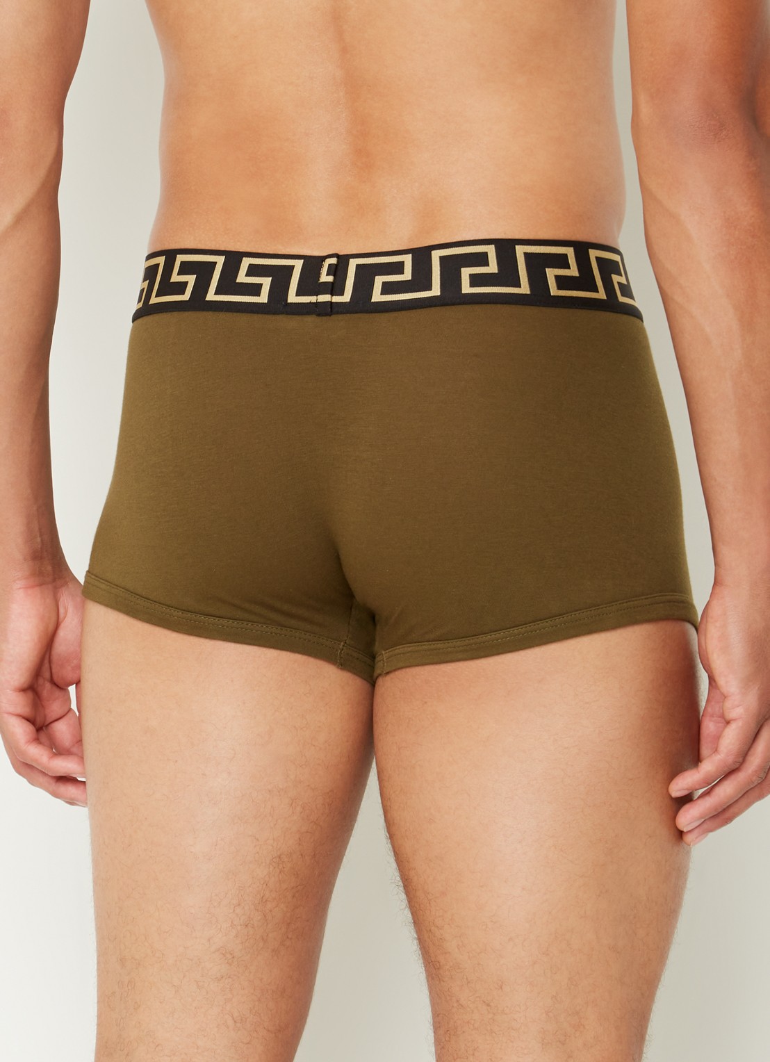 Boxershort met logoband - achterkant 4 bronsgroen