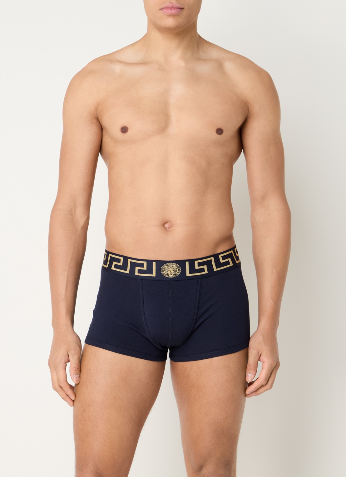 Boxershort met logoband - voorkant 2 donkerblauw