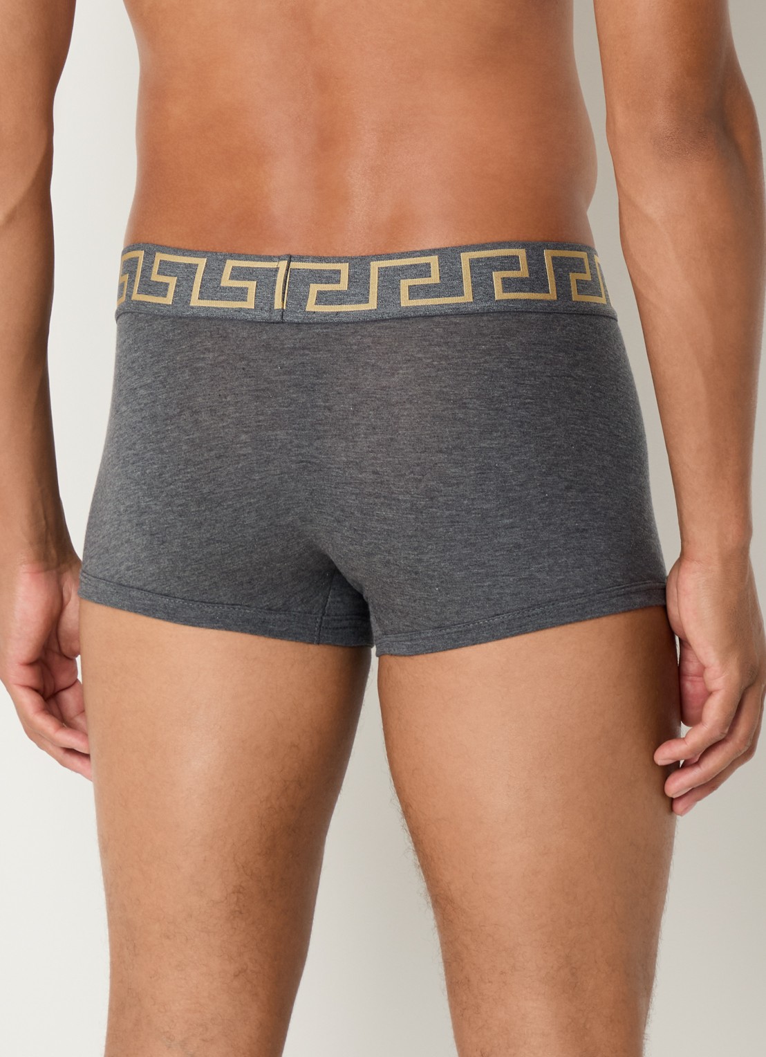 Boxershort met logoband - achterkant grijsmele