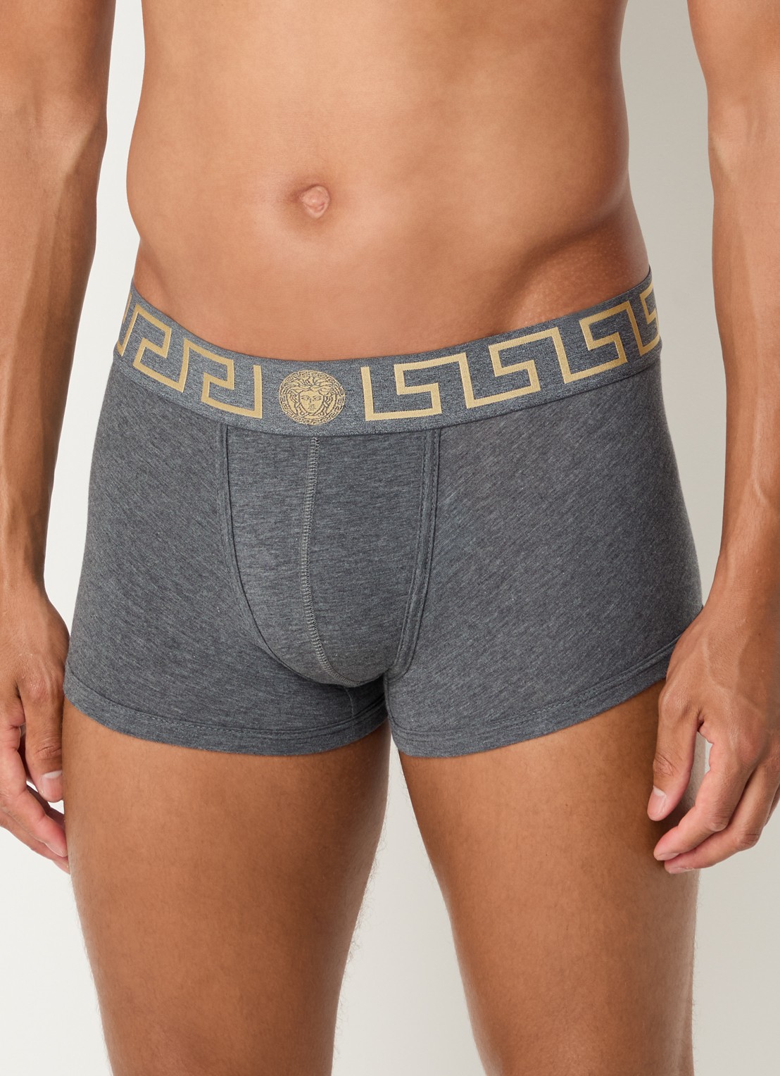 Boxershort met logoband - detail 4 grijsmele