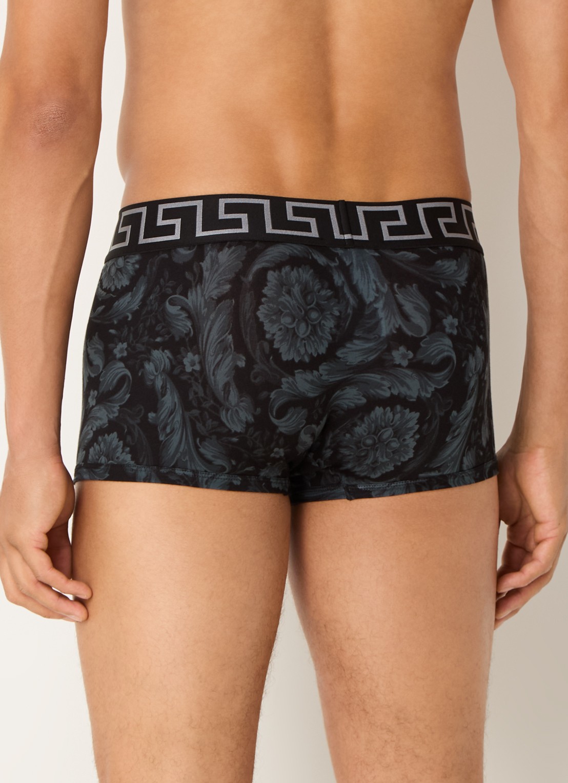 Boxershort van  katoen met logoband - achterkant zwart