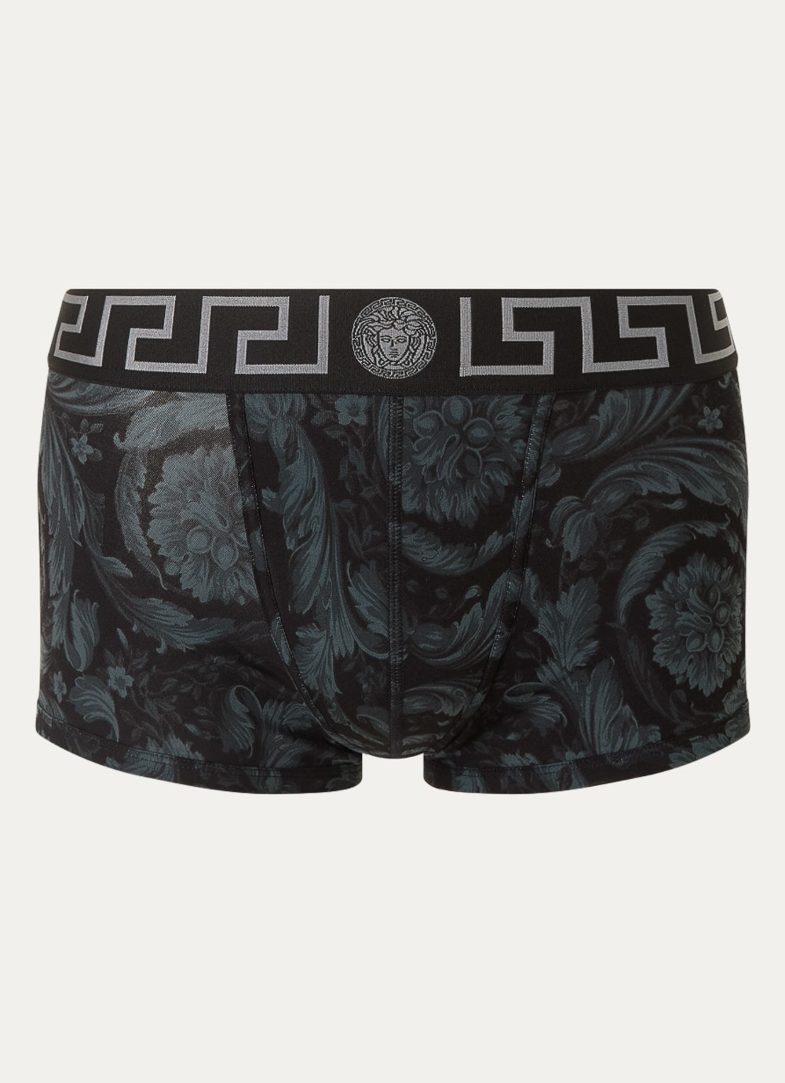 Boxershort van  katoen met logoband - voorkant 2 zwart