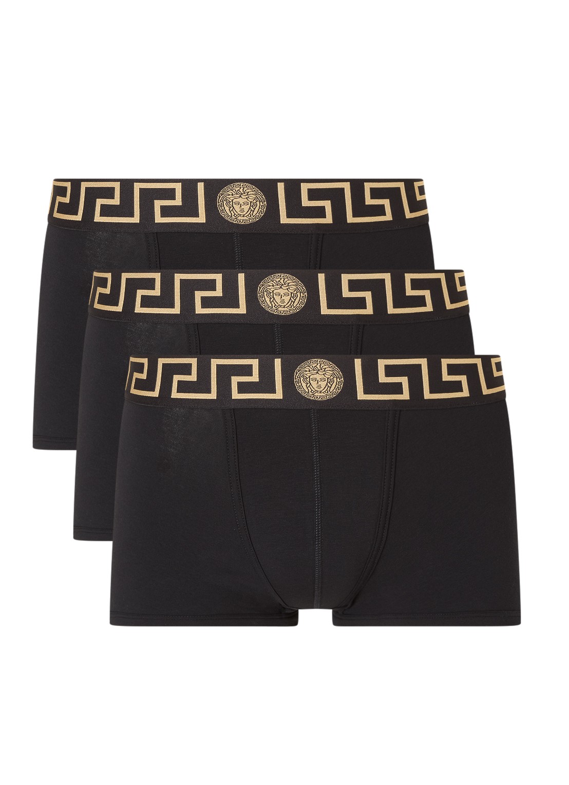 Boxershorts met logoband in 3-pack - voorkant 3 zwart