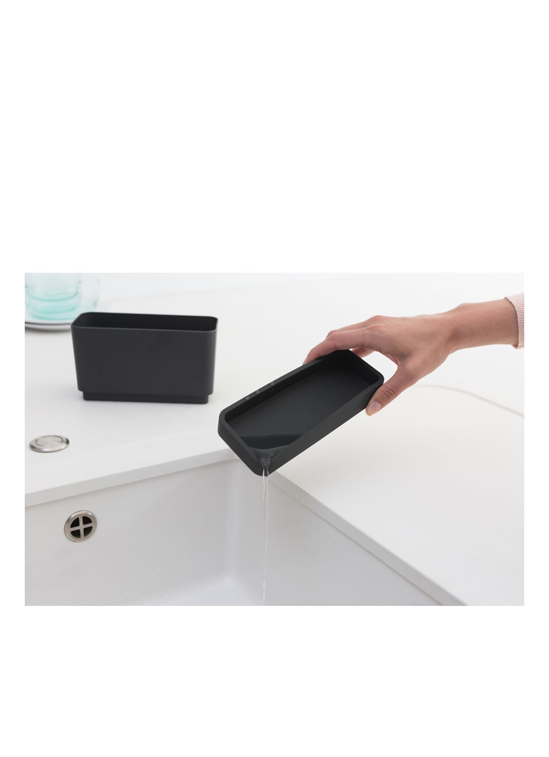Brabantia Aanrecht prullenbak 1,8 liter - detail 4 antraciet