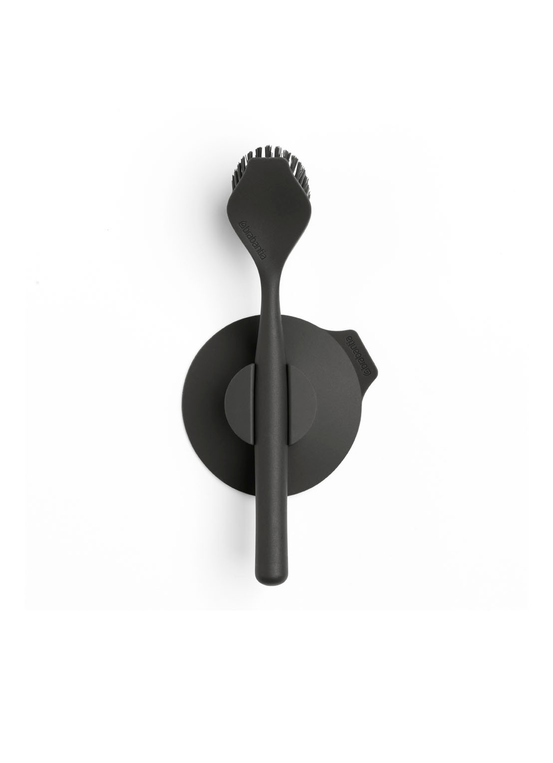 Brabantia Afwasborstel met zuignaphouder - voorkant 4 donkergrijs
