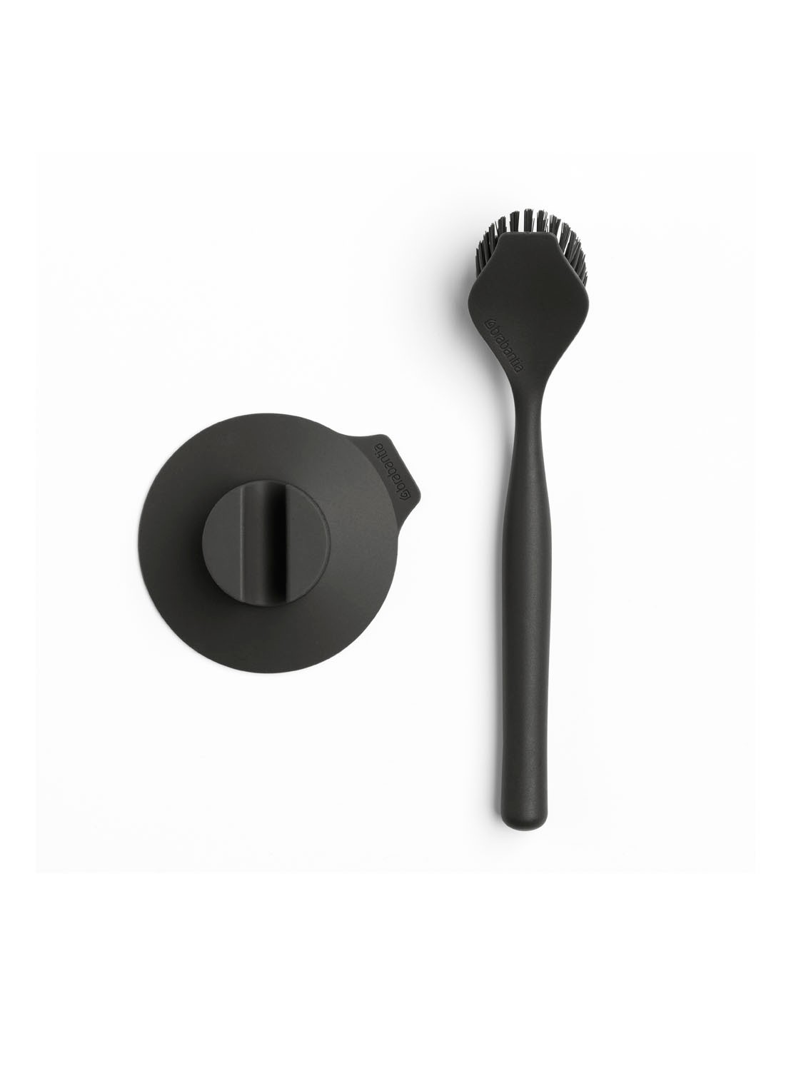 Brabantia Afwasborstel met zuignaphouder - voorkant 5 donkergrijs
