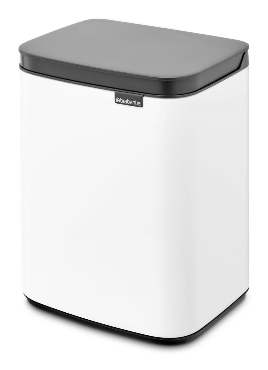 Brabantia Bo afvalemmer 4 liter met kunststof binnenemmer - voorkant wit