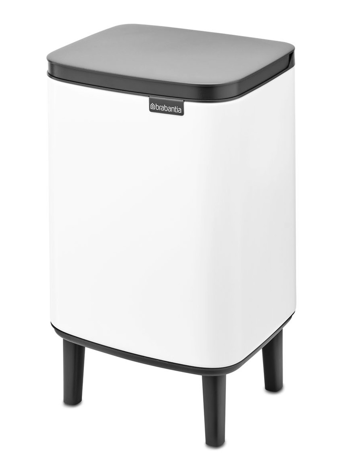 Brabantia Bo Hi afvalemmer 7 liter met kunststof binnenemmer - voorkant 5 wit