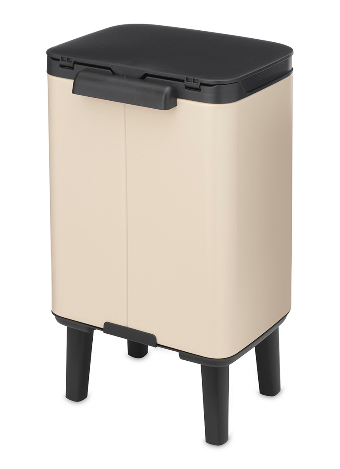 Brabantia Bo Hi prullenbak 4 liter - achterkant beige
