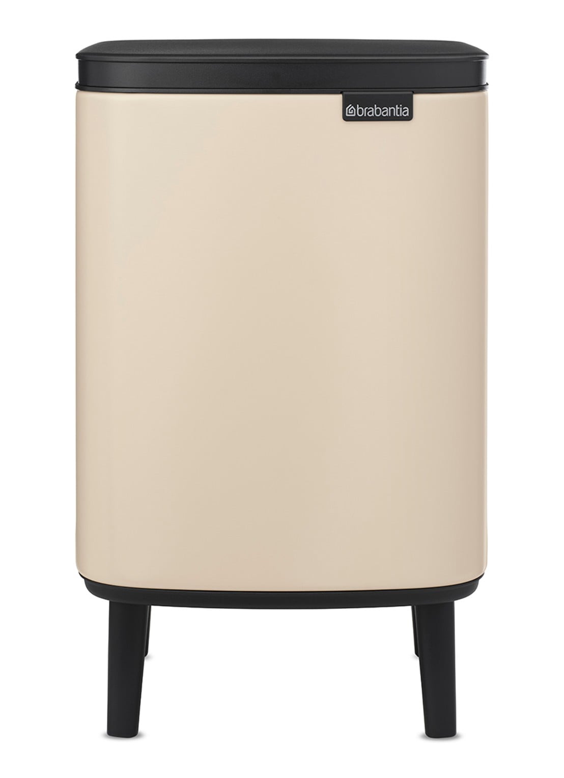 Brabantia Bo Hi prullenbak 7 liter - voorkant 2 beige