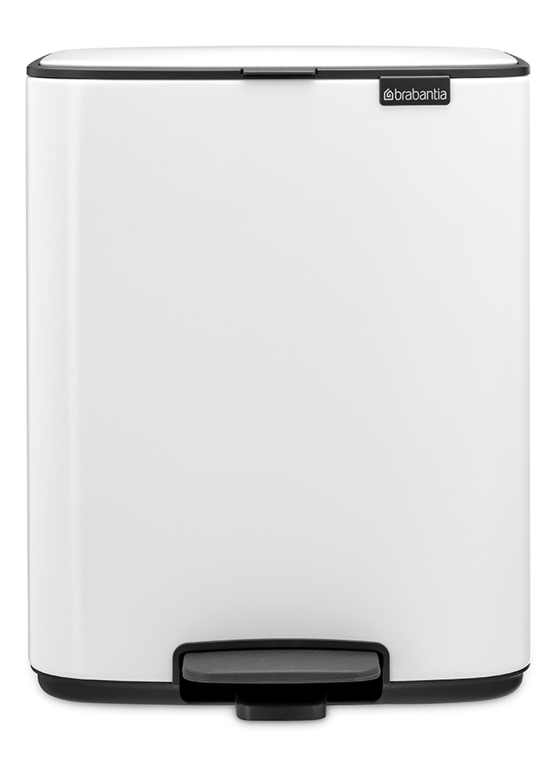 Brabantia Bo pedaalemmer 12 liter - voorkant 2 wit
