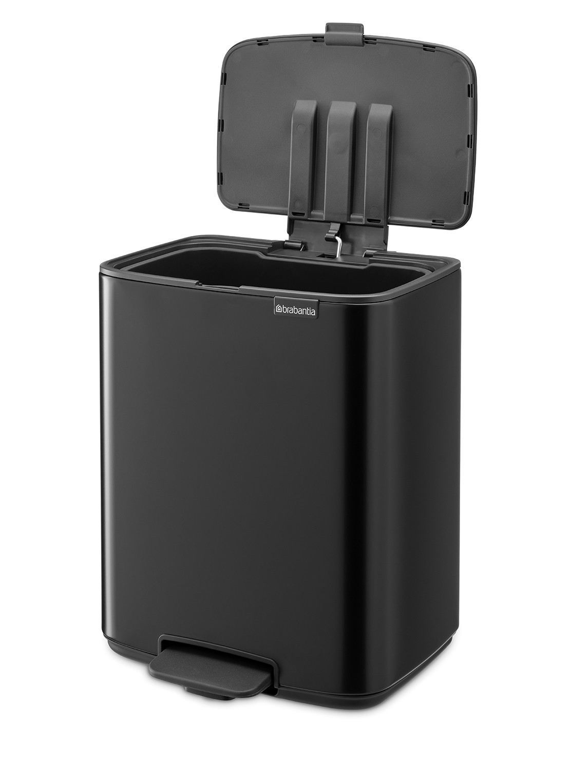 Brabantia Bo pedaalemmer 12 liter - achterkant zwart